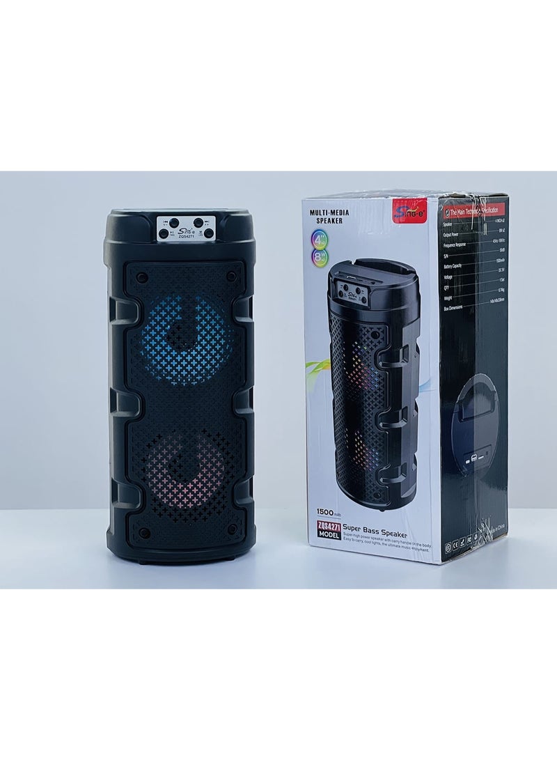 SING-E ZQS4271 Portable Multimedia Speaker with RGB LED Lights & Super Bass - Image 2